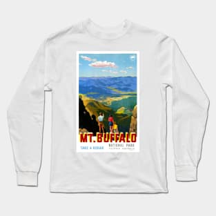 Vintage Travel Poster Mt. Buffalo National Park Australia Long Sleeve T-Shirt